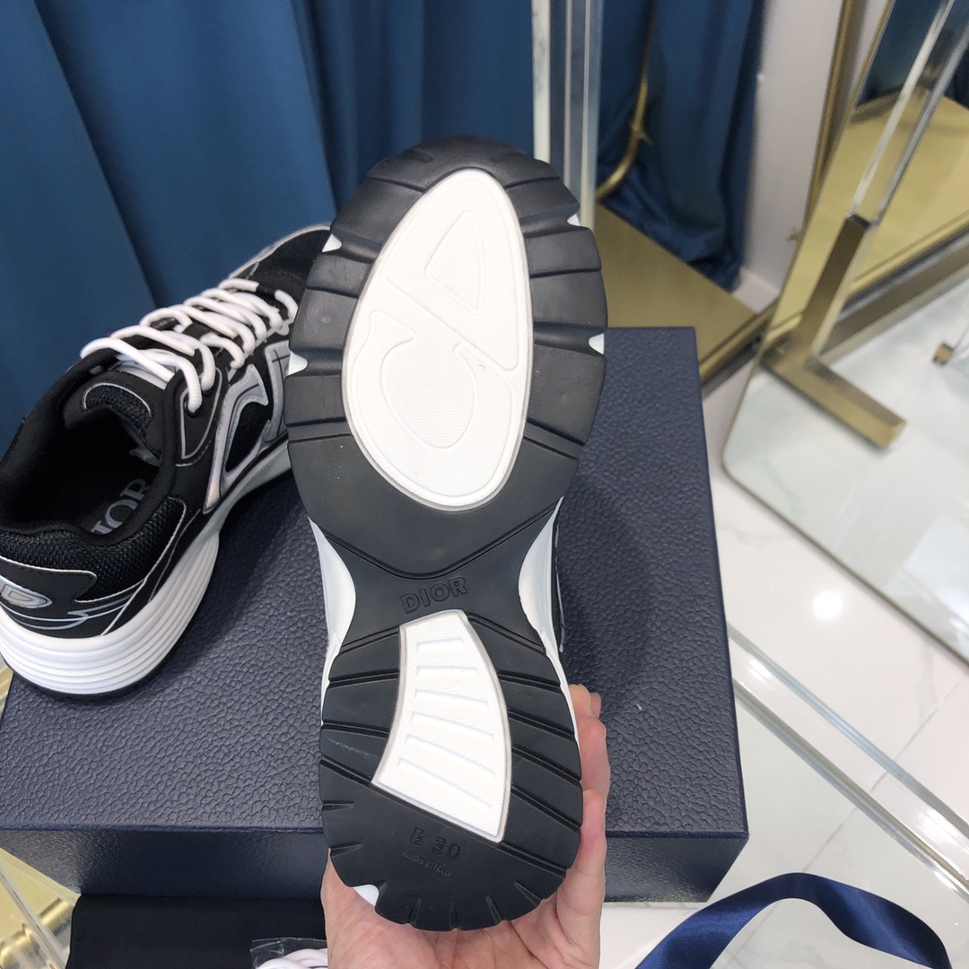 Dior B30 Sneaker Black Mesh And Technical Fabric - 