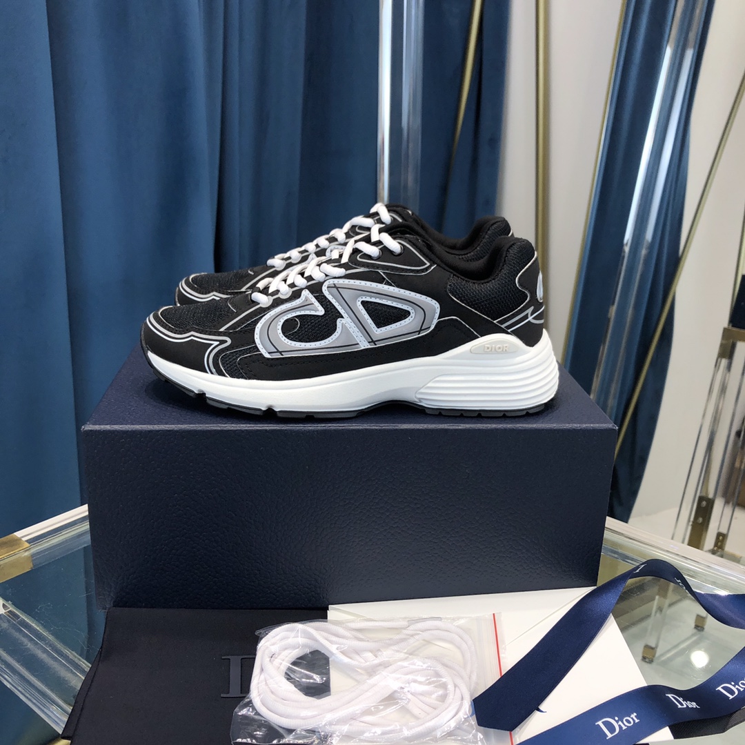 Dior B30 Sneaker Black Mesh And Technical Fabric - 
