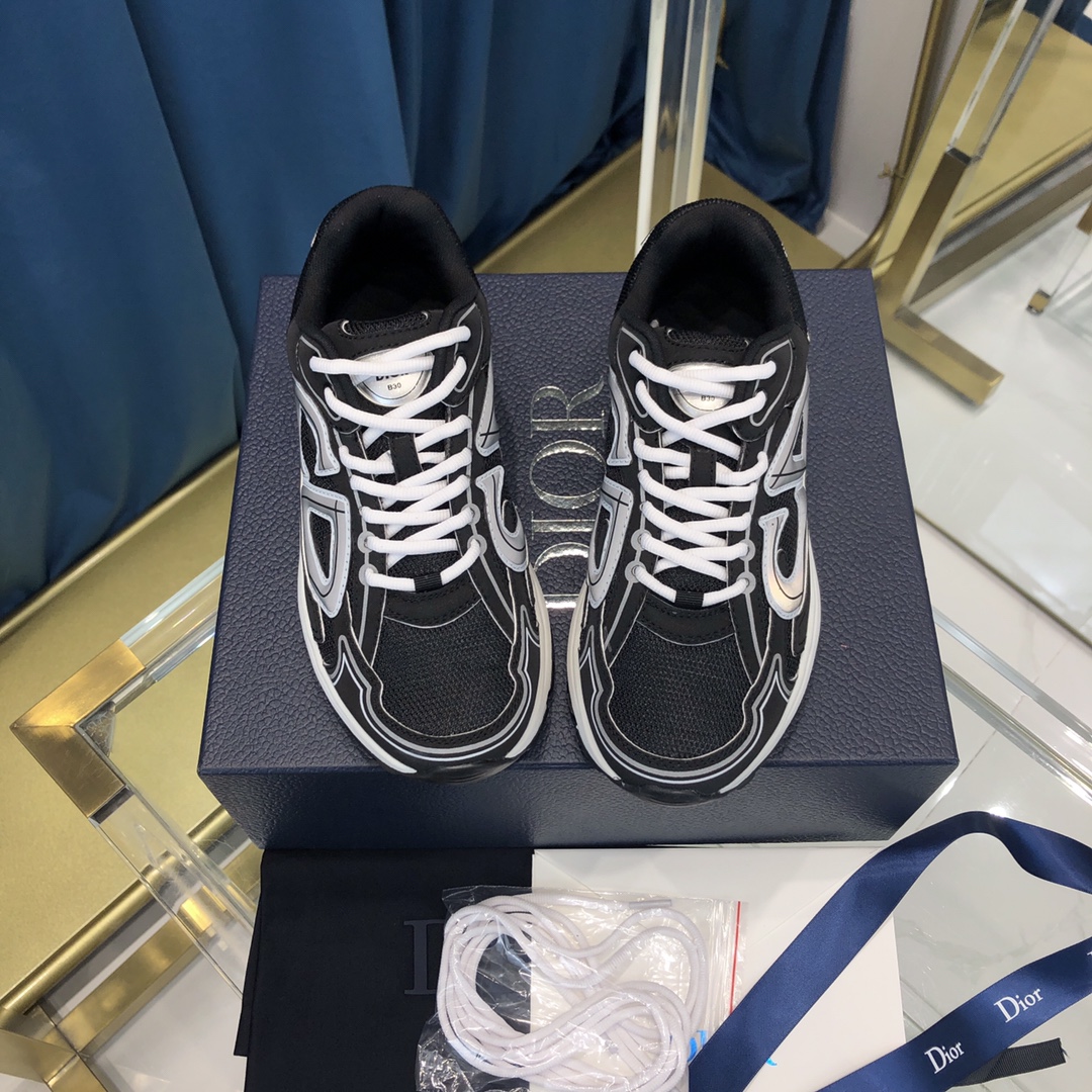 Dior B30 Sneaker Black Mesh And Technical Fabric - PerfectKickZ