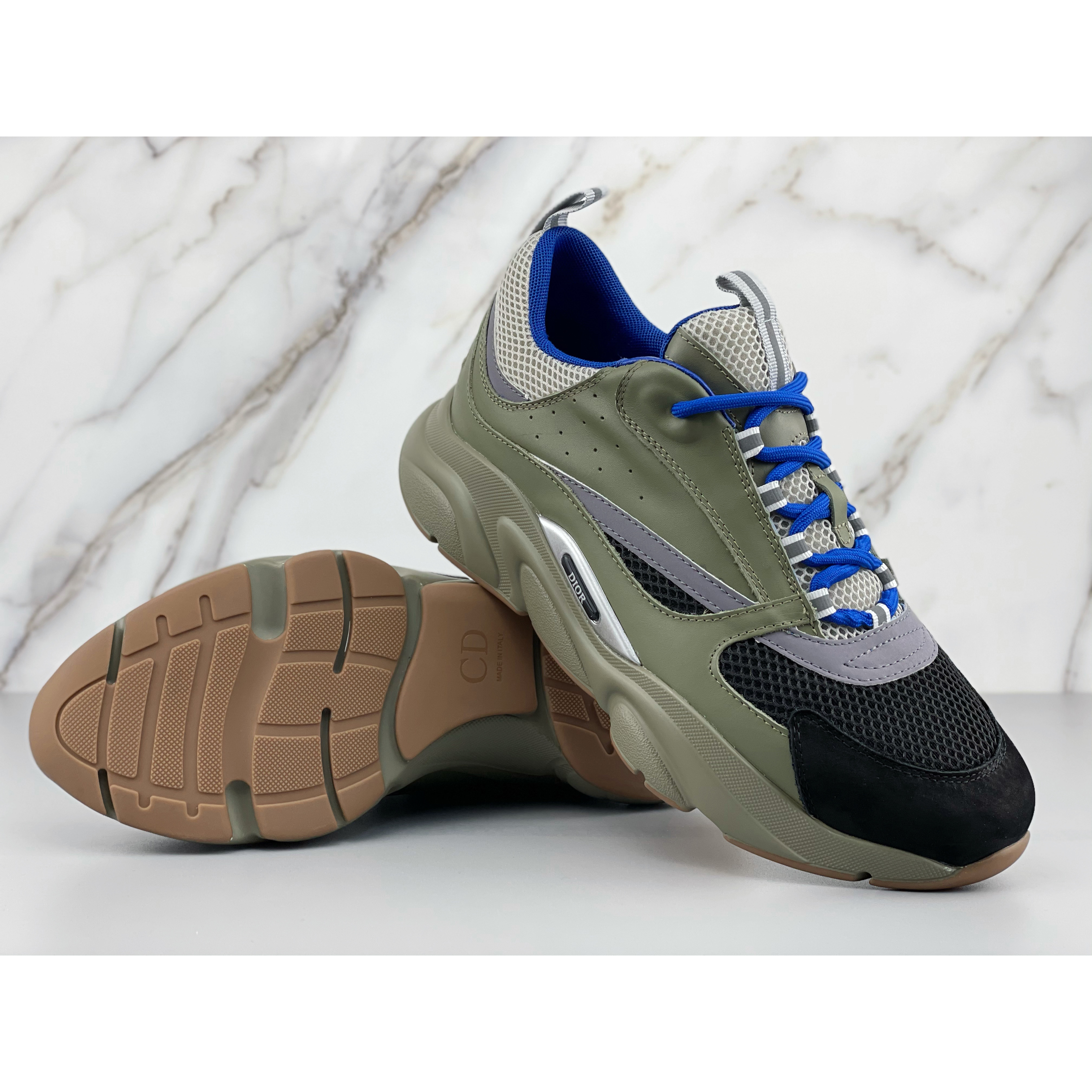 Dior B22 Low-top Sneaker In Green&Blue - 