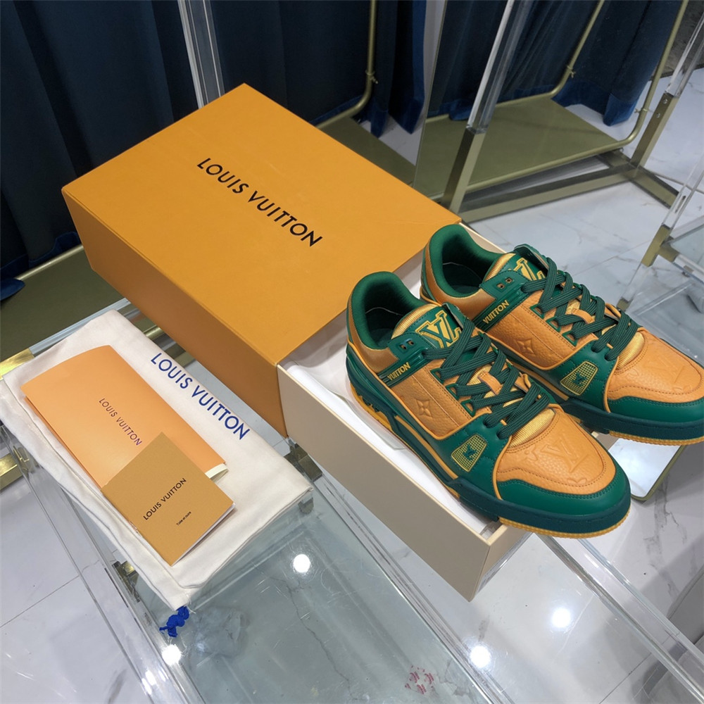 Louis Vuitton Trainer Sneaker In Blue&White - PerfectKickZ