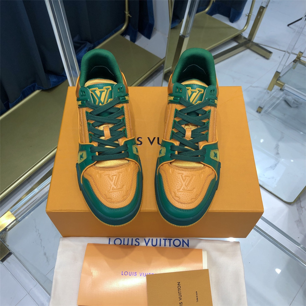 Louis Vuitton Trainer Sneaker In Blue&White - PerfectKickZ