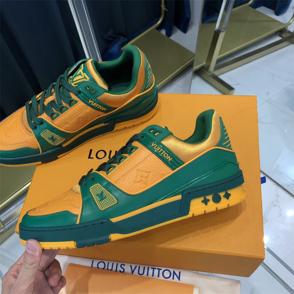 Louis Vuitton Trainer Sneaker In Blue&White - PerfectKickZ