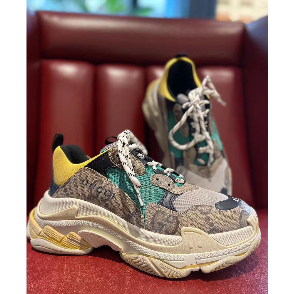 Gucci Men's The Hacker Project Triple S Sneaker(Dilapidated Soles) - PerfectKickZ