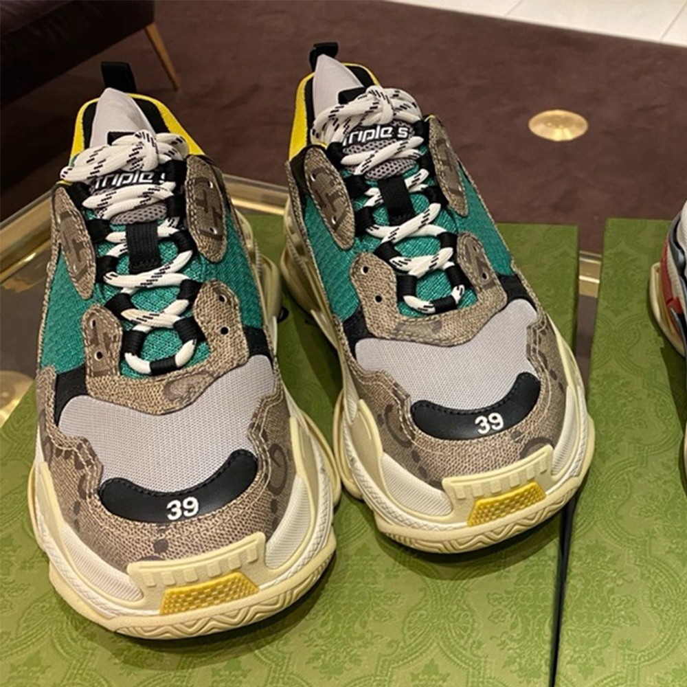 Gucci Men's The Hacker Project Triple S Sneaker(Dilapidated Soles) - 
