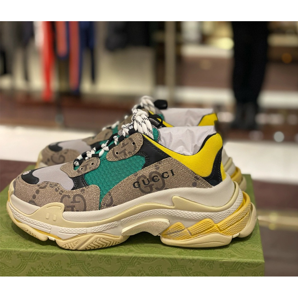 Gucci Men's The Hacker Project Triple S Sneaker(Dilapidated Soles) - PerfectKickZ