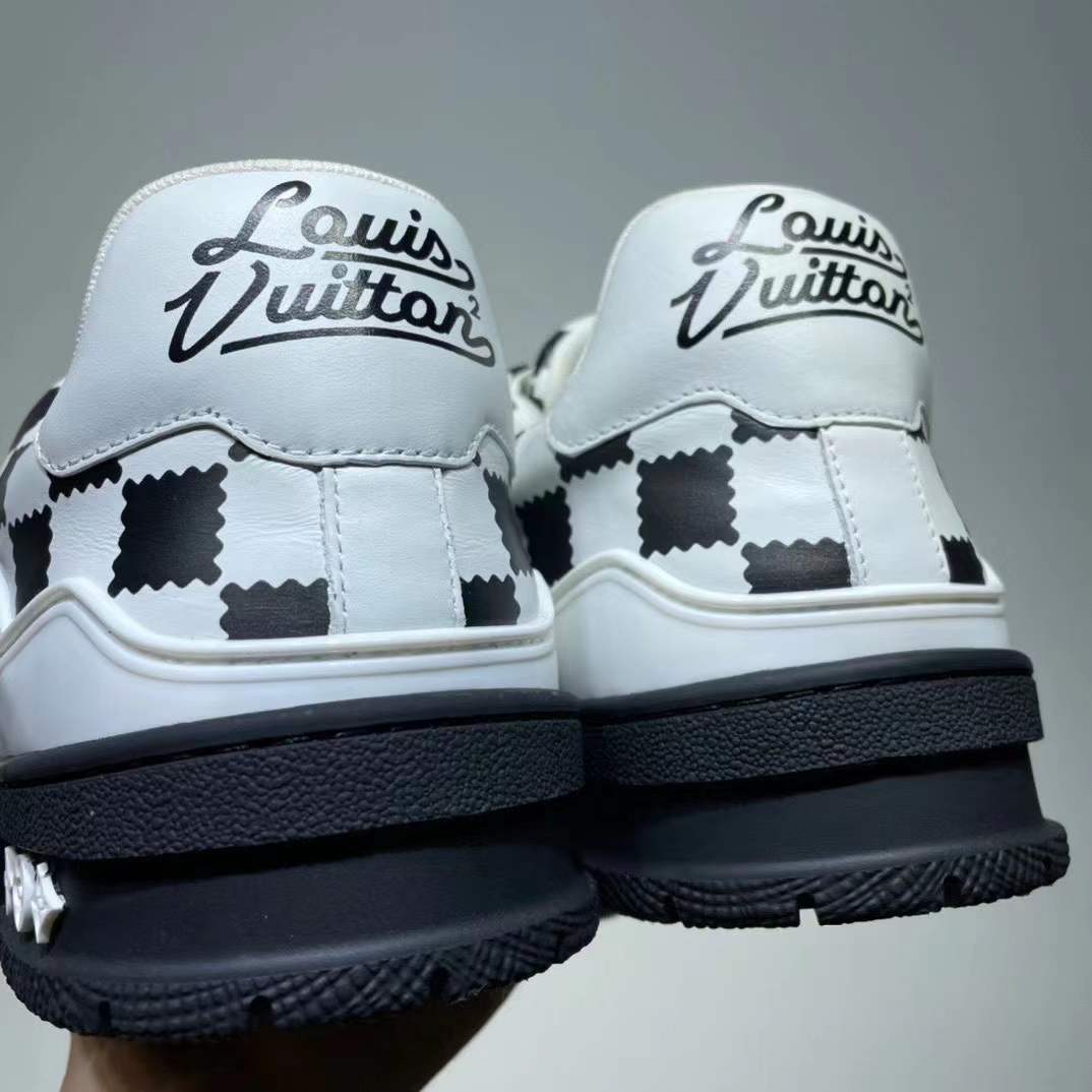Louis Vuitton Trainer Sneaker Black White Damier - PerfectKickZ