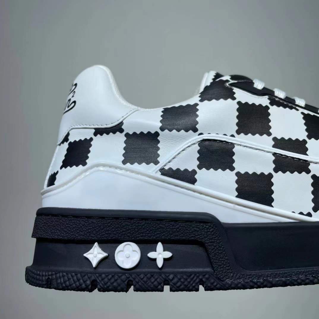 Louis Vuitton Trainer Sneaker Black White Damier - PerfectKickZ