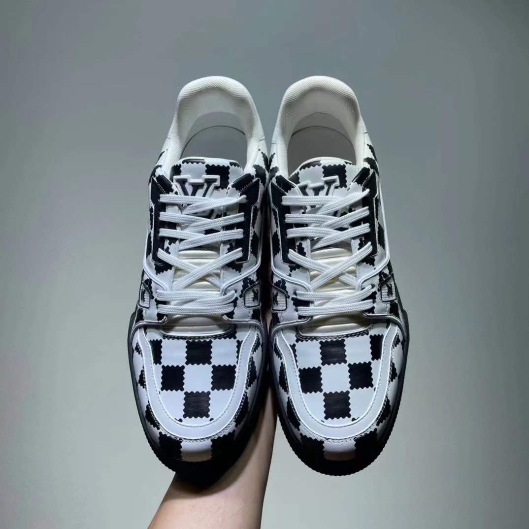 Louis Vuitton Trainer Sneaker Black White Damier - PerfectKickZ