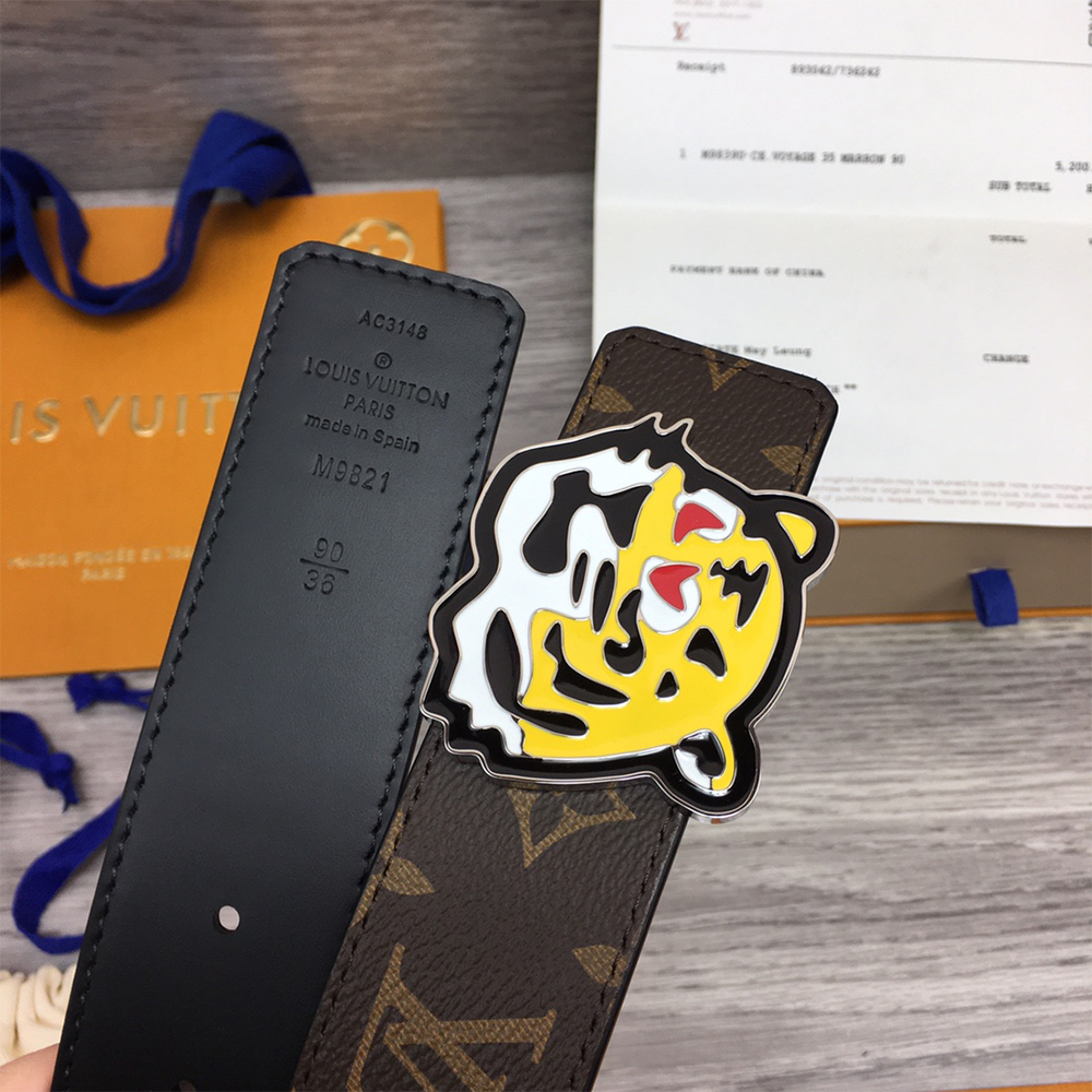 Louis Vuitton Tiger 40MM Belt Brown - PerfectKickZ