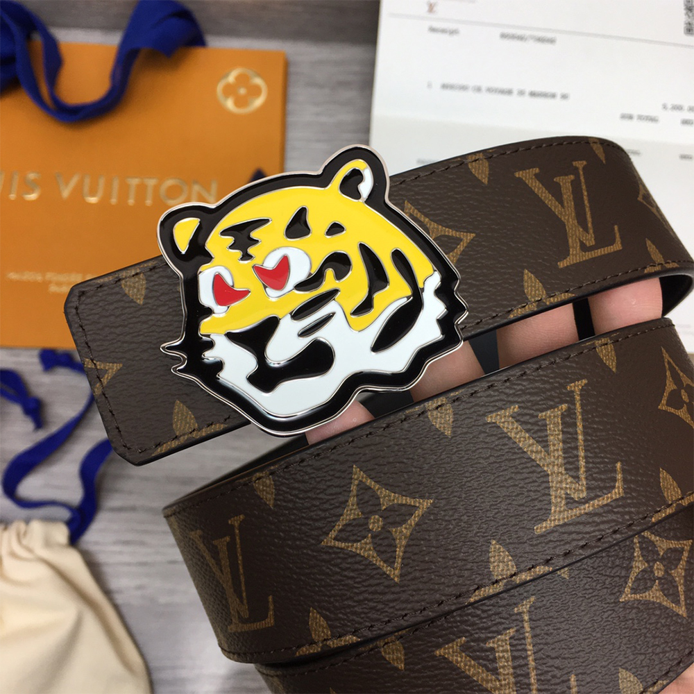 Louis Vuitton Tiger 40MM Belt Brown - PerfectKickZ
