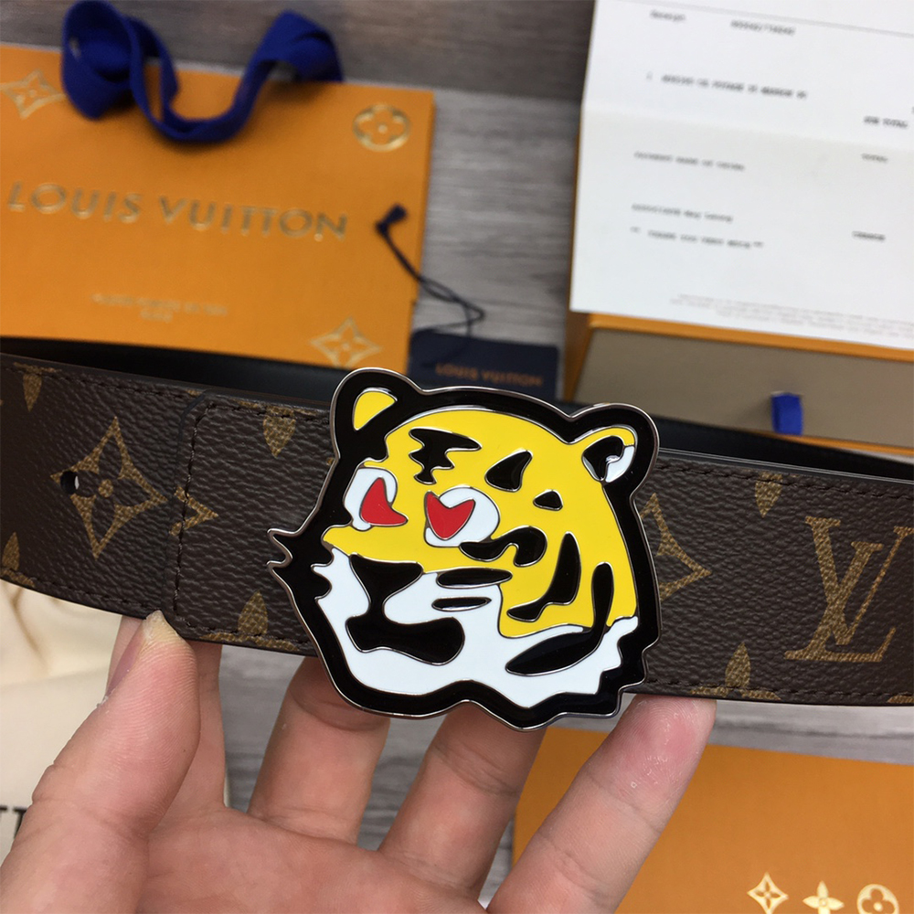 Louis Vuitton Tiger 40MM Belt Brown - PerfectKickZ