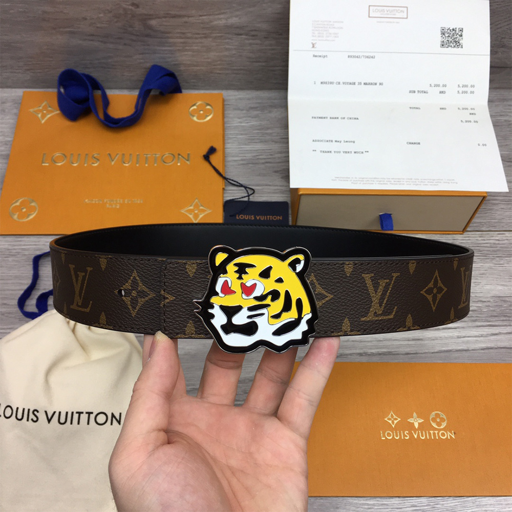 Louis Vuitton Tiger 40MM Belt Brown - PerfectKickZ
