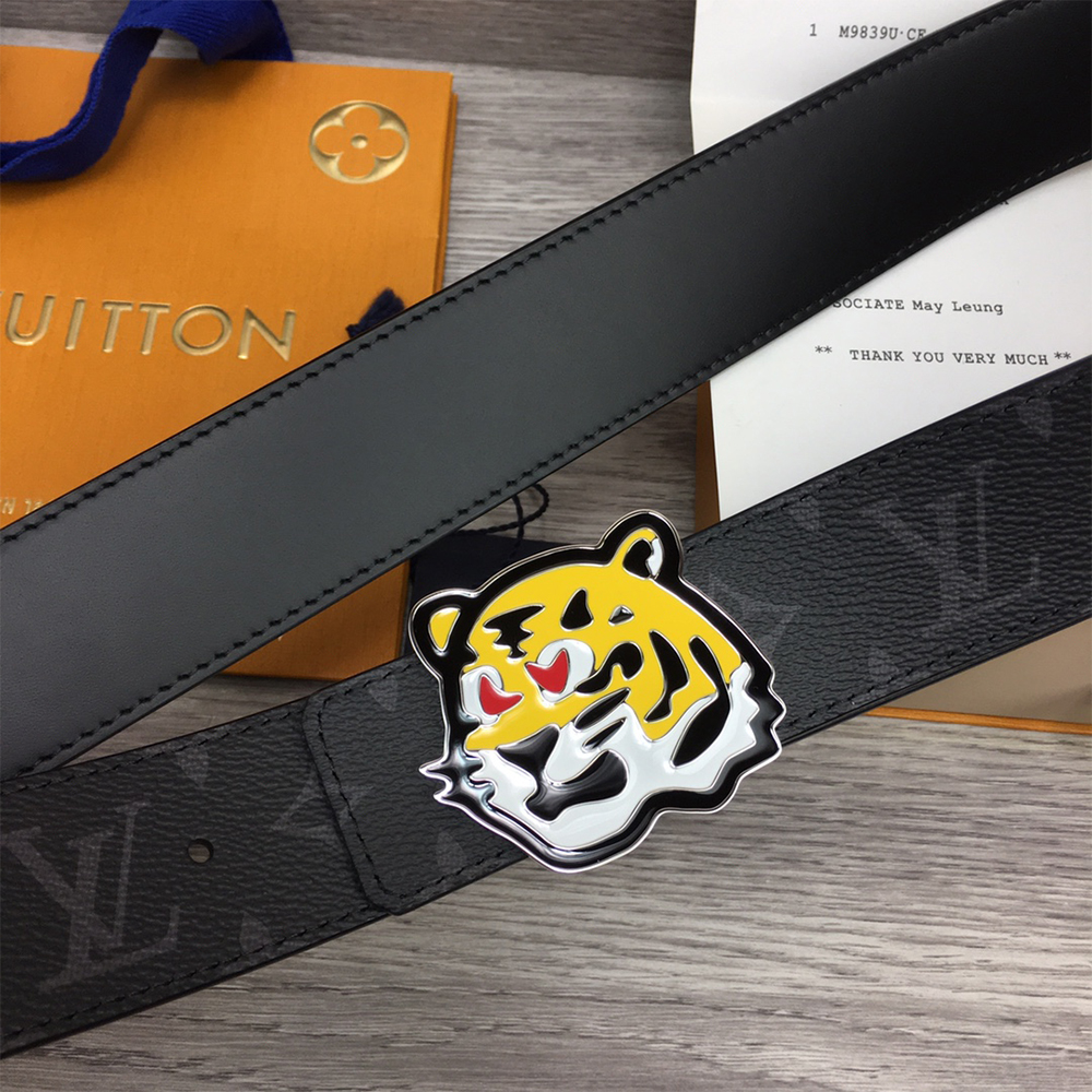 Louis Vuitton Tiger 40MM Belt Black - PerfectKickZ