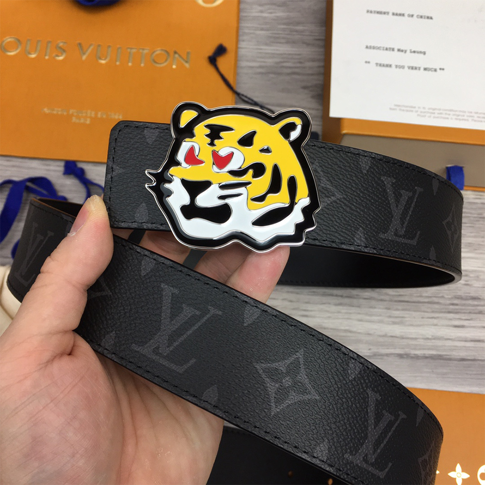 Louis Vuitton Tiger 40MM Belt Black - PerfectKickZ