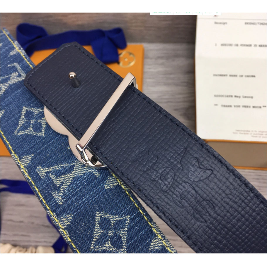 Louis Vuitton Denim 40MM Reversible Belt In Blue - PerfectKickZ