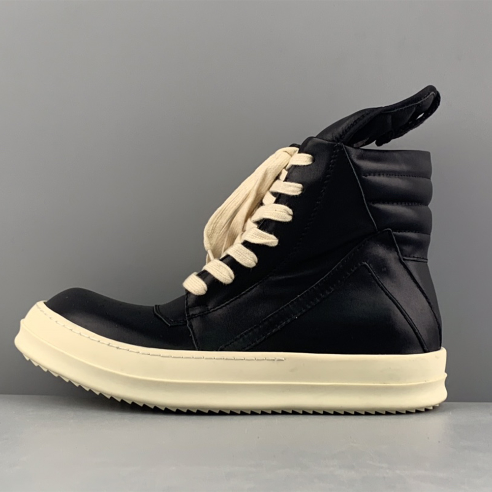 Rick Owens Geobasket High-Top Sneakers Black - PerfectKickZ