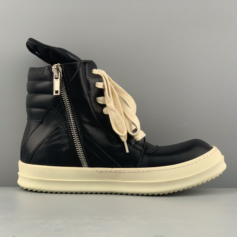 Rick Owens Geobasket High-Top Sneakers Black - PerfectKickZ