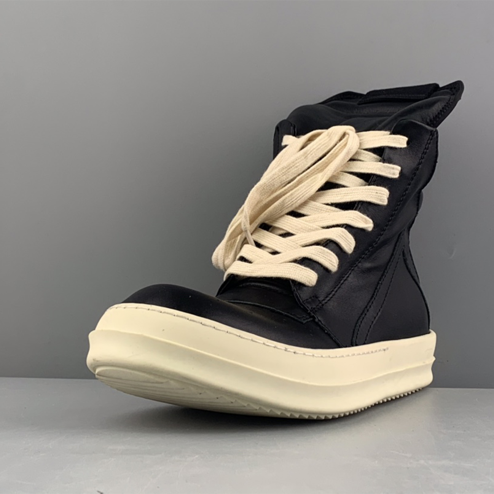 Rick Owens Geobasket High-Top Sneakers Black - PerfectKickZ