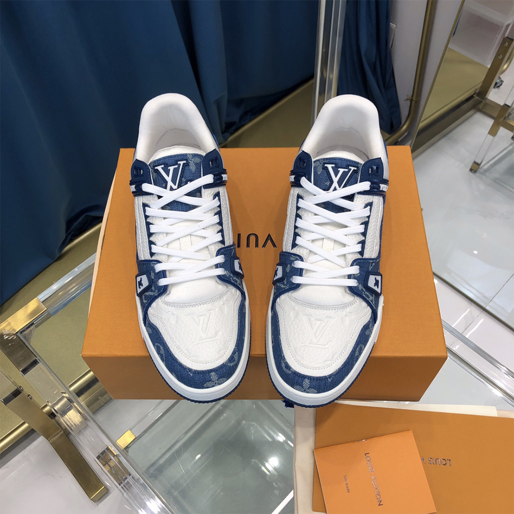 Louis Vuitton Trainer Sneaker  Monogram Denim(upon uk size) - PerfectKickZ