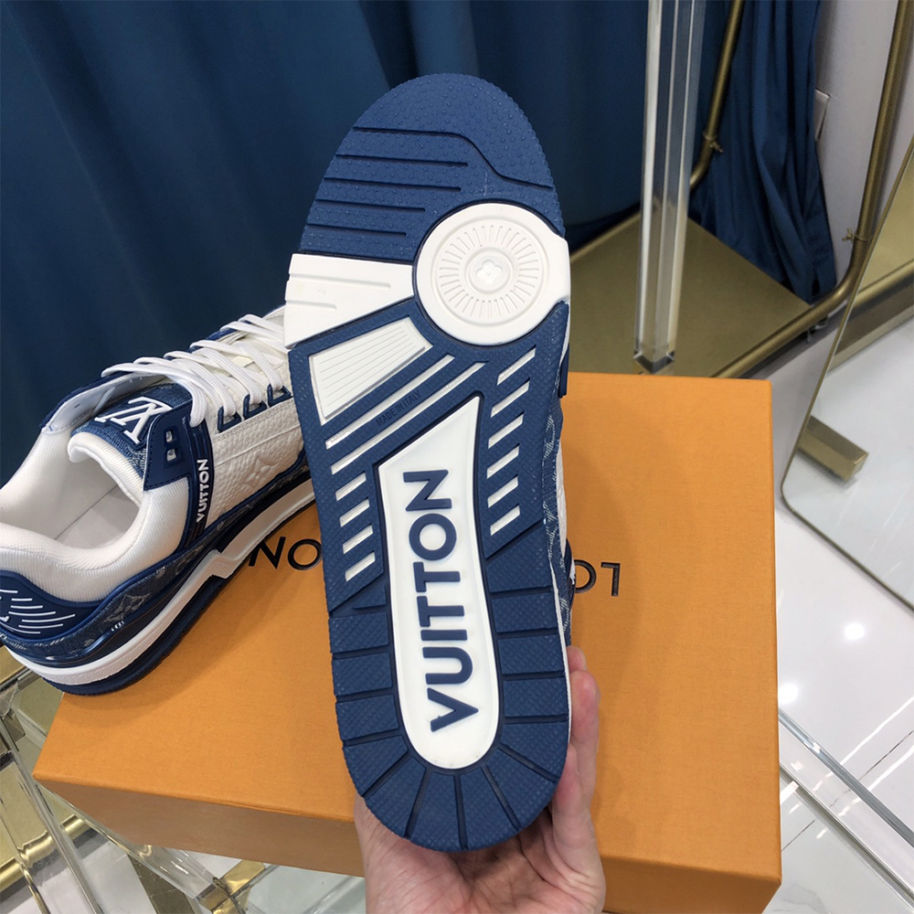 Louis Vuitton Trainer Sneaker  Monogram Denim(upon uk size) - PerfectKickZ