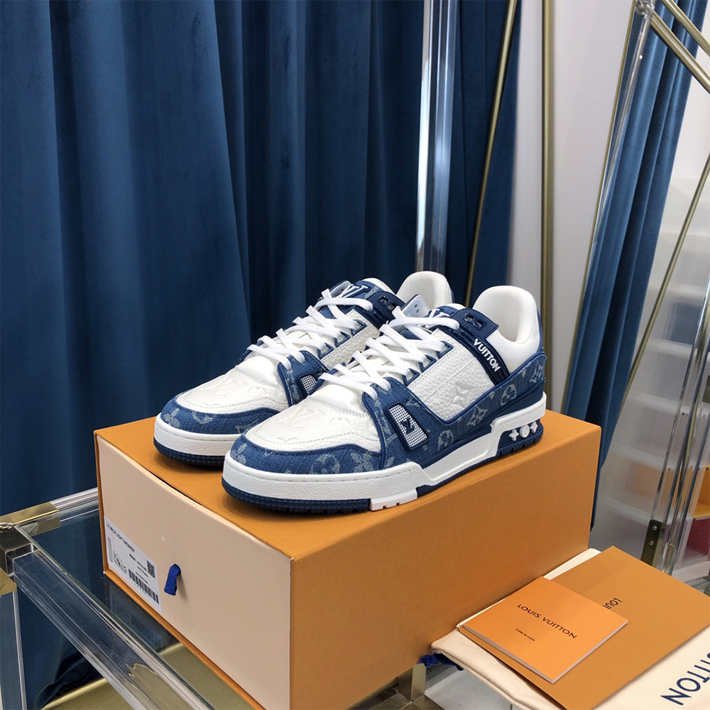 Louis Vuitton Trainer Sneaker  Monogram Denim(upon uk size) - PerfectKickZ