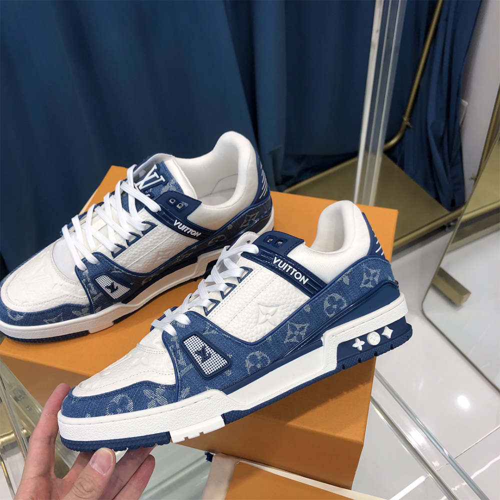 Louis Vuitton Trainer Sneaker  Monogram Denim(upon uk size) - PerfectKickZ