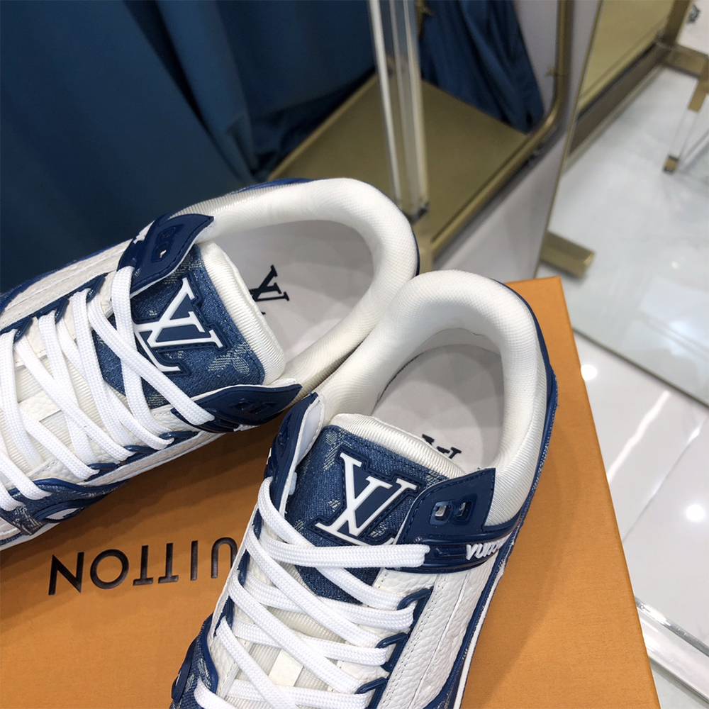 Louis Vuitton Trainer Sneaker  Monogram Denim(upon uk size) - PerfectKickZ