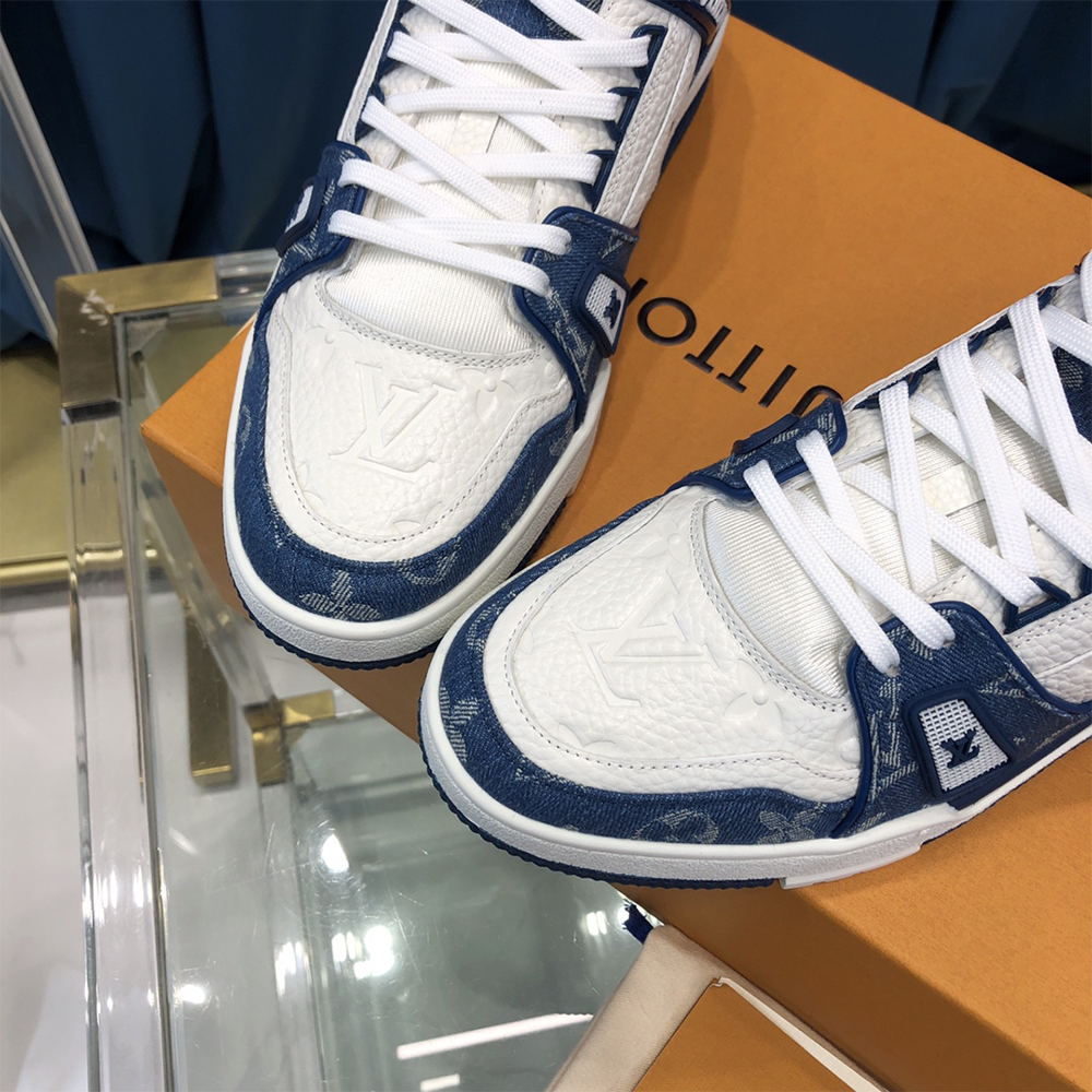 Louis Vuitton Trainer Sneaker  Monogram Denim(upon uk size) - PerfectKickZ