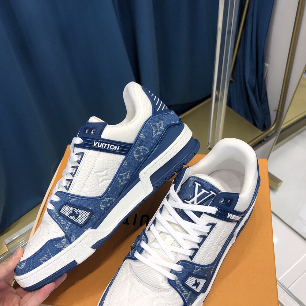 Louis Vuitton Trainer Sneaker  Monogram Denim(upon uk size) - PerfectKickZ