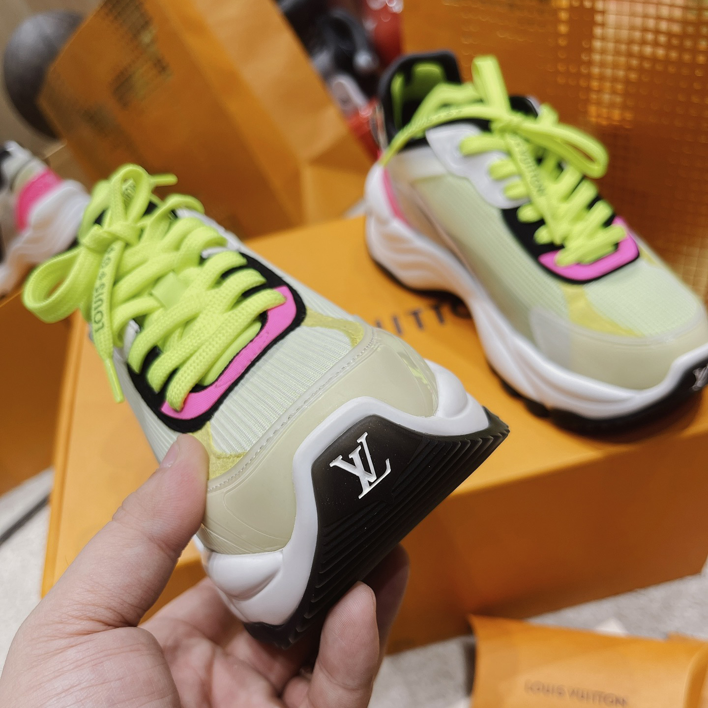 Louis Vuitton Run 55 Sneaker In Green - PerfectKickZ