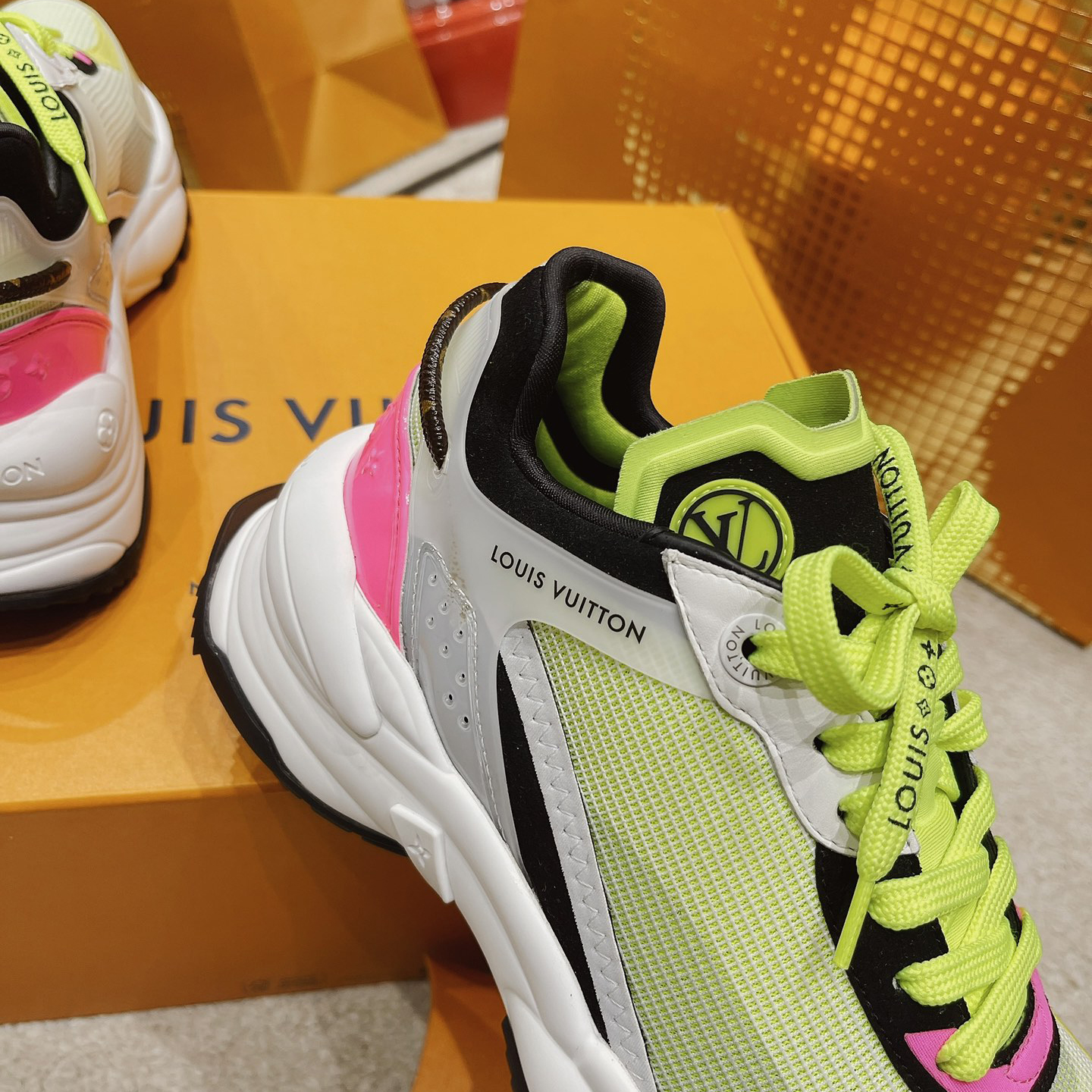 Louis Vuitton Run 55 Sneaker In Green - PerfectKickZ