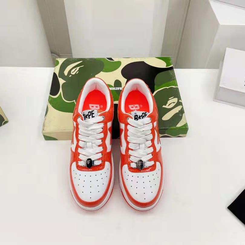 Bape A Bathing Ape Sta Low Orange Sneaker - PerfectKickZ