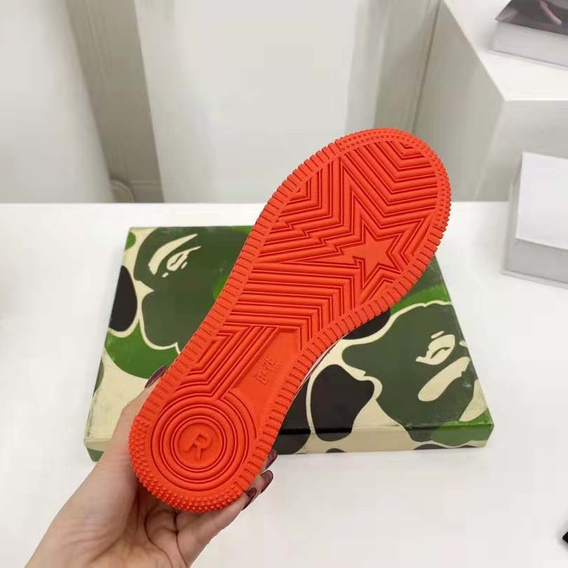 Bape A Bathing Ape Sta Low Orange Sneaker - PerfectKickZ