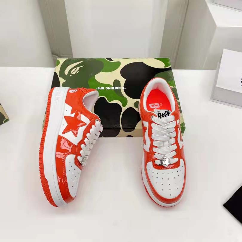 Bape A Bathing Ape Sta Low Orange Sneaker - PerfectKickZ