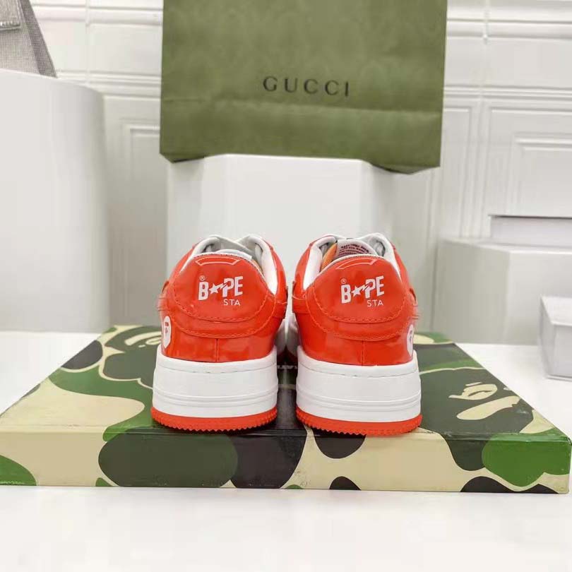 Bape A Bathing Ape Sta Low Orange Sneaker - PerfectKickZ
