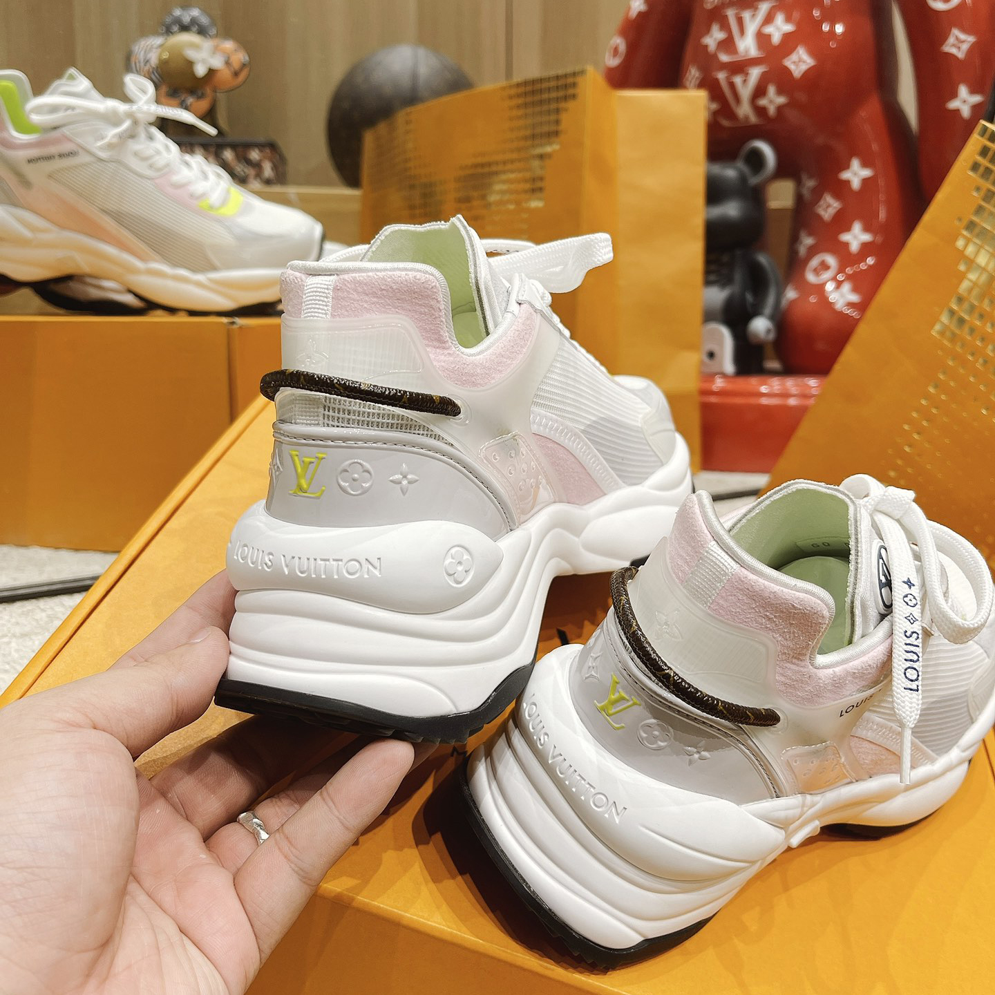 Louis Vuitton Run 55 Sneaker In Grey - PerfectKickZ