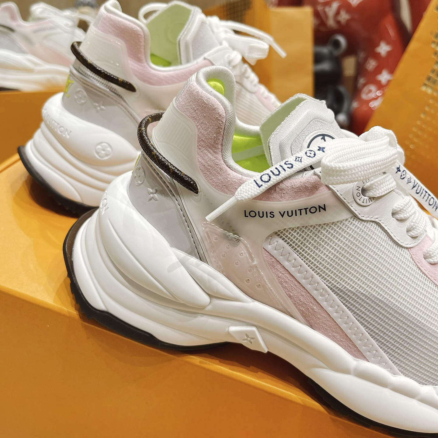 Louis Vuitton Run 55 Sneaker In Grey - PerfectKickZ