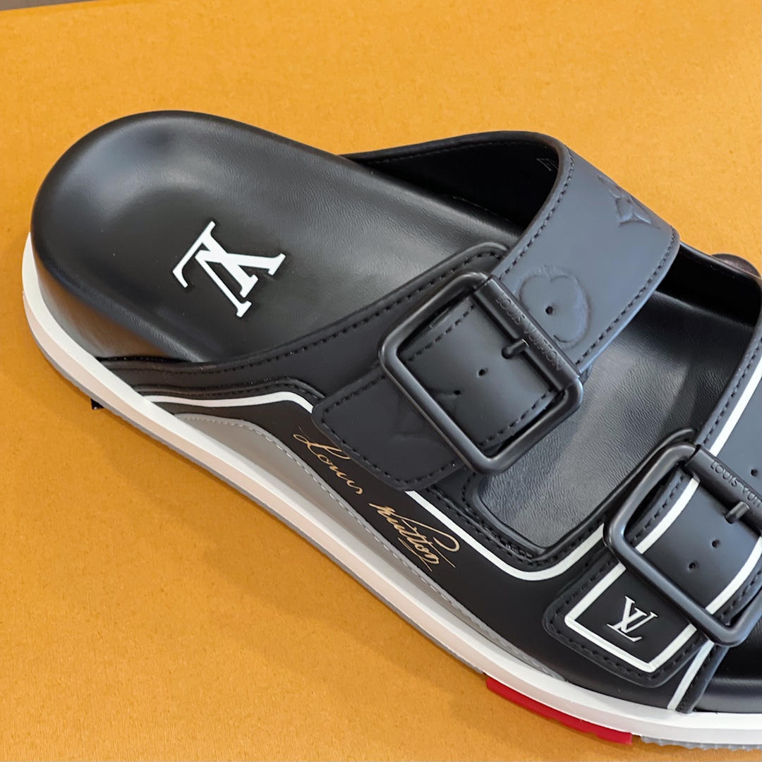 Louis Vuitton Trainer Mule In Black & Grey - PerfectKickZ