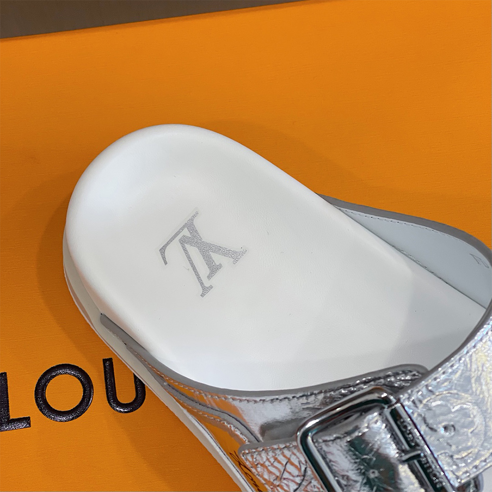 Louis Vuitton Trainer Mule In Silver - 