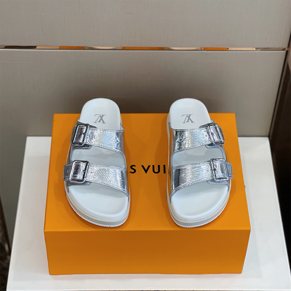 Louis Vuitton Trainer Mule In Silver - 