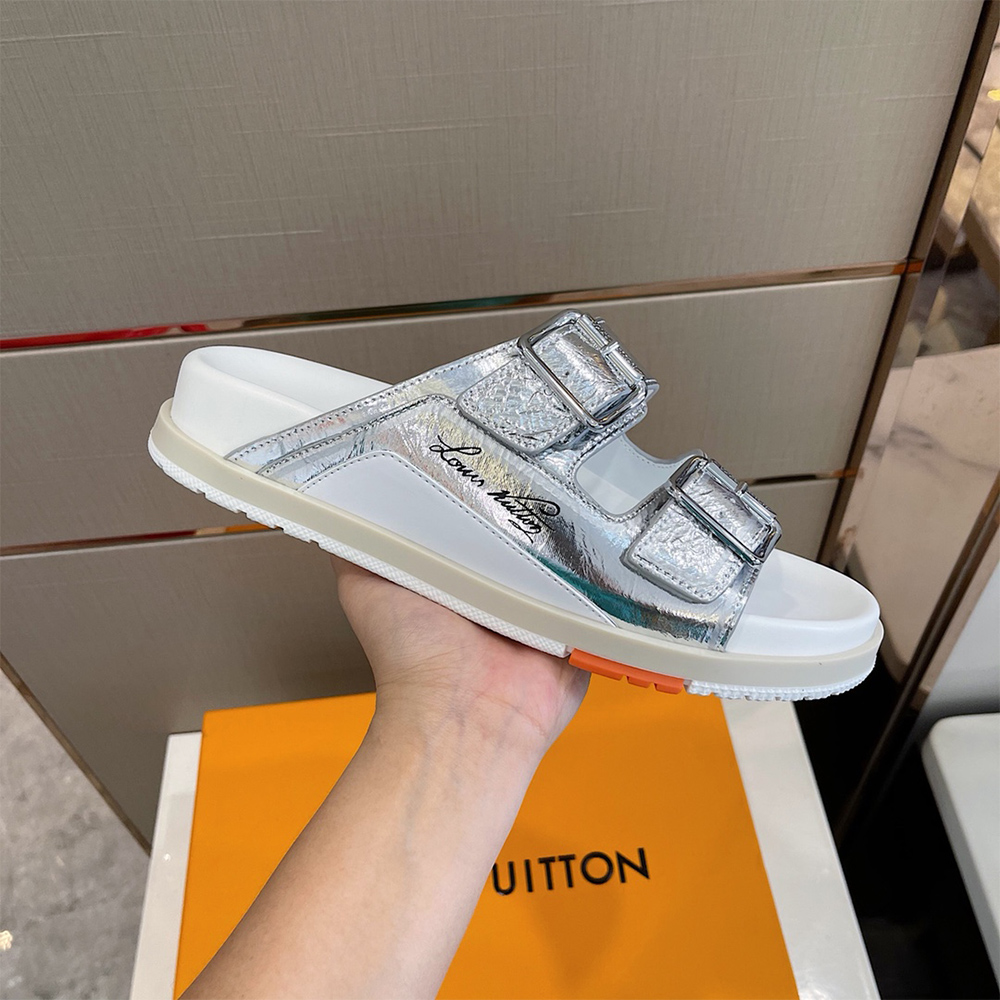 Louis Vuitton Trainer Mule In Silver - 