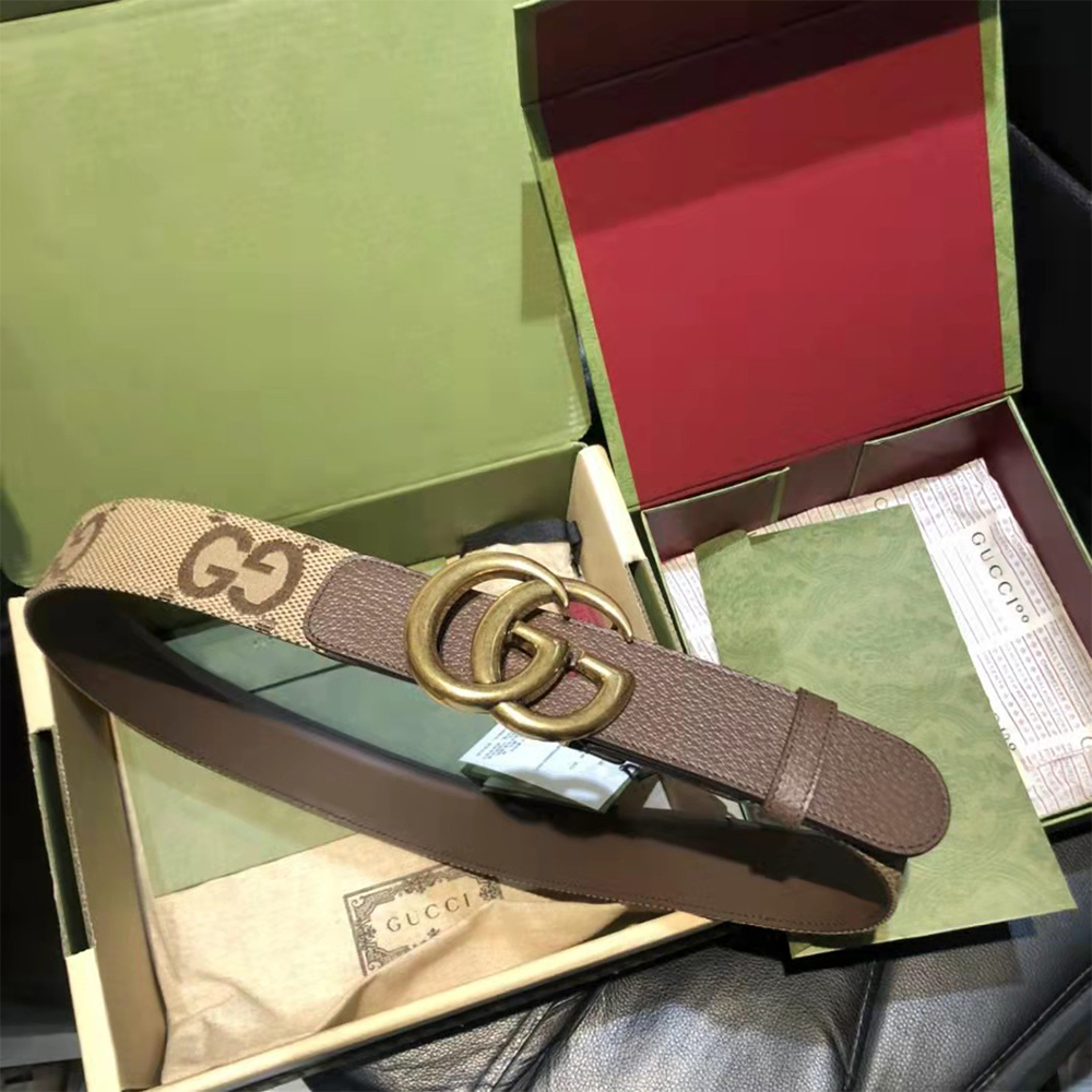 Gucci Jumbo GG Marmont Wide Belt - PerfectKickZ