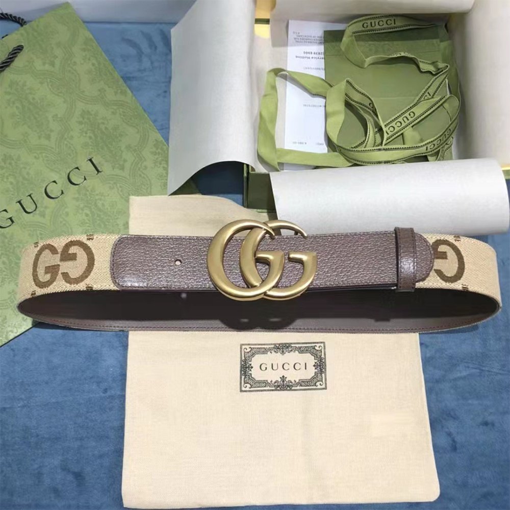Gucci Jumbo GG Marmont Wide Belt - PerfectKickZ