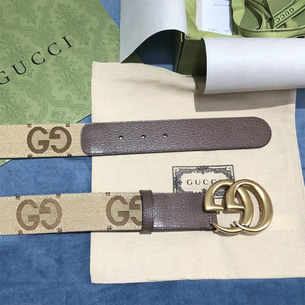 Gucci Jumbo GG Marmont Wide Belt - PerfectKickZ