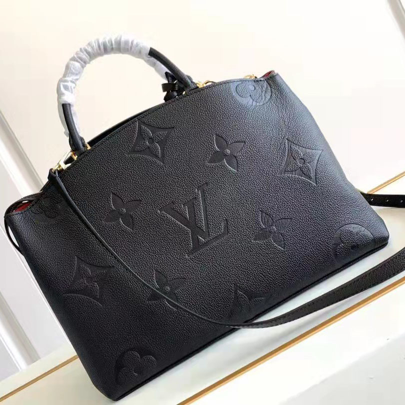 Louis Vuitton Black Monogram Leather Handbag (34-24-15CM) - PerfectKickZ