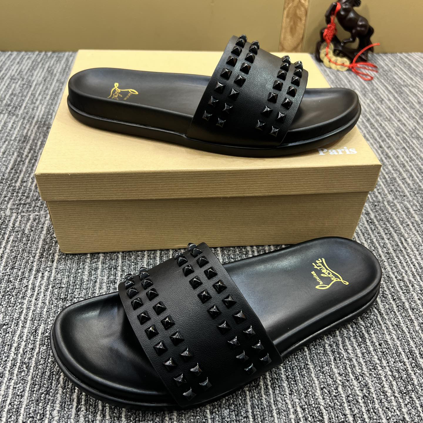 Christian Louboutin  Men Slippers Flats - PerfectKickZ