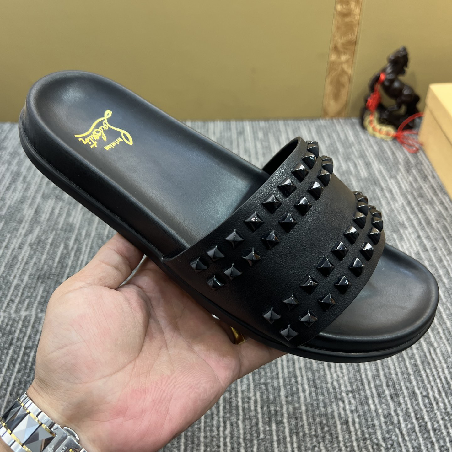Christian Louboutin  Men Slippers Flats - PerfectKickZ