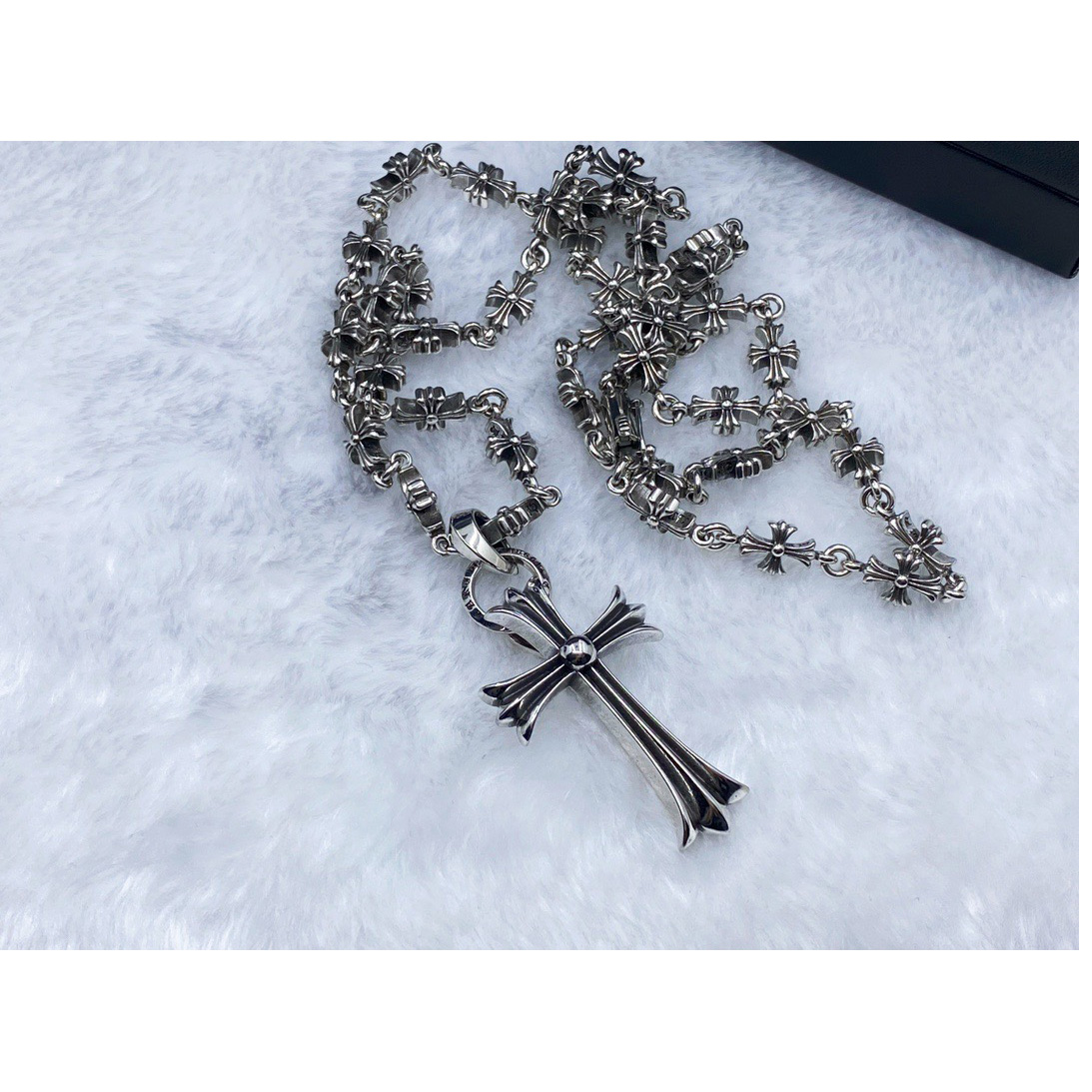Chrome Heart Cross Necklace - PerfectKickZ