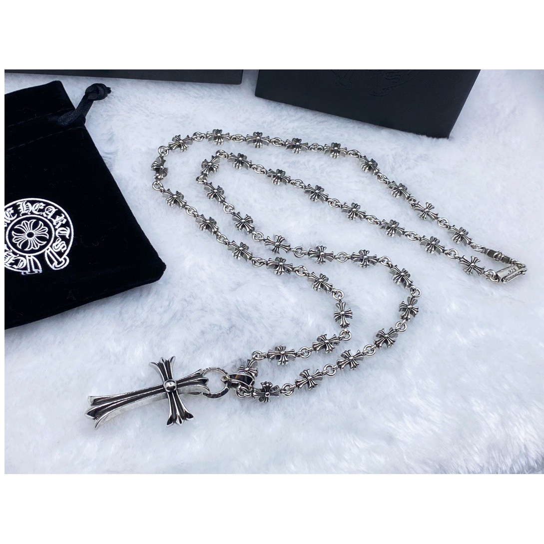 Chrome Heart Cross Necklace - PerfectKickZ